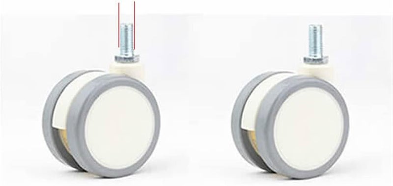 عجلات PU بيضاء M10x20 برغي لعربات الأثاث وعربات الأطفال 2.5 بوصة 1 قطعة - Image 3