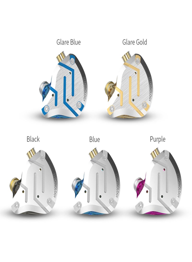 كي زد سماعات أذن سلكية KZ ZS10 Pro مقاس 3.5 مم، 1DD + 4BA، سماعة أذن هاي فاي هجينة للموسيقى، سماعة رأس رياضية، كابل قابل للفصل ثنائي السنون بدون ميكروفون - Image 3