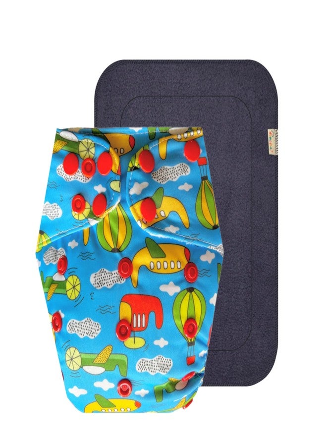 Dumbledo Premium Cloth Diaper with Black Insert (Pack of 1) | Dry Feel and Comfortable | Breathable | Quick Dry | Perfect for Indian Summers | 3 Months - 3 Years | Unisex Baby - Image 1