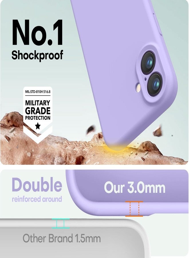 LOVE 3000 جراب LOVE 3000 مصمم خصيصًا لهاتف iPhone 16، مصنوع من السيليكون الفاخر مع بطانة داخلية ناعمة من الألياف الدقيقة المقاومة للخدش، جراب واقٍ مقاوم للصدمات مناسب للرجال والنساء والفتيات، مقاس 6.1 بوصة، لون بنفسجي فاتح - Image 4