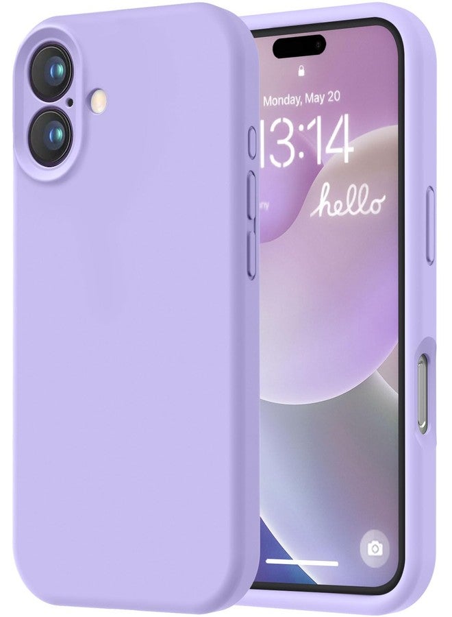LOVE 3000 جراب LOVE 3000 مصمم خصيصًا لهاتف iPhone 16، مصنوع من السيليكون الفاخر مع بطانة داخلية ناعمة من الألياف الدقيقة المقاومة للخدش، جراب واقٍ مقاوم للصدمات مناسب للرجال والنساء والفتيات، مقاس 6.1 بوصة، لون بنفسجي فاتح - Image 1