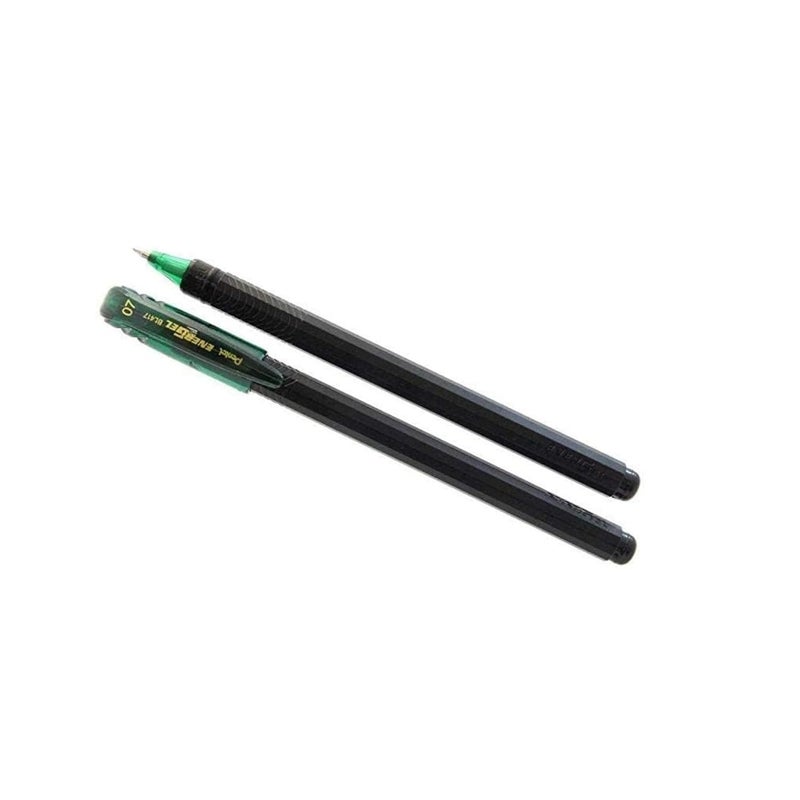 Pentel Energel BL417 Roller Gel Pen | Quick Drying & Smudge-Proof Ink | 0.7mm Smooth Metal Tip | Set Of 5 Pens, Green Ink - Image 2