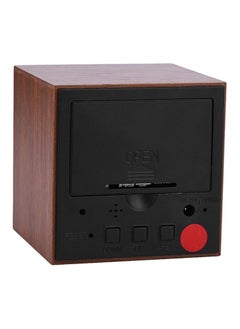 Organized Home Digital Alarm Clock Wooden LED Light Multifunctional Modern Cube Displays Date Temperature for Home Office Travel  - Image 4