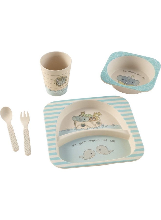 Precious Moments Precious Moments 202415 Let Your Dreams Set Sail Noah’s Ark Bamboo Mealtime Set - Image 1