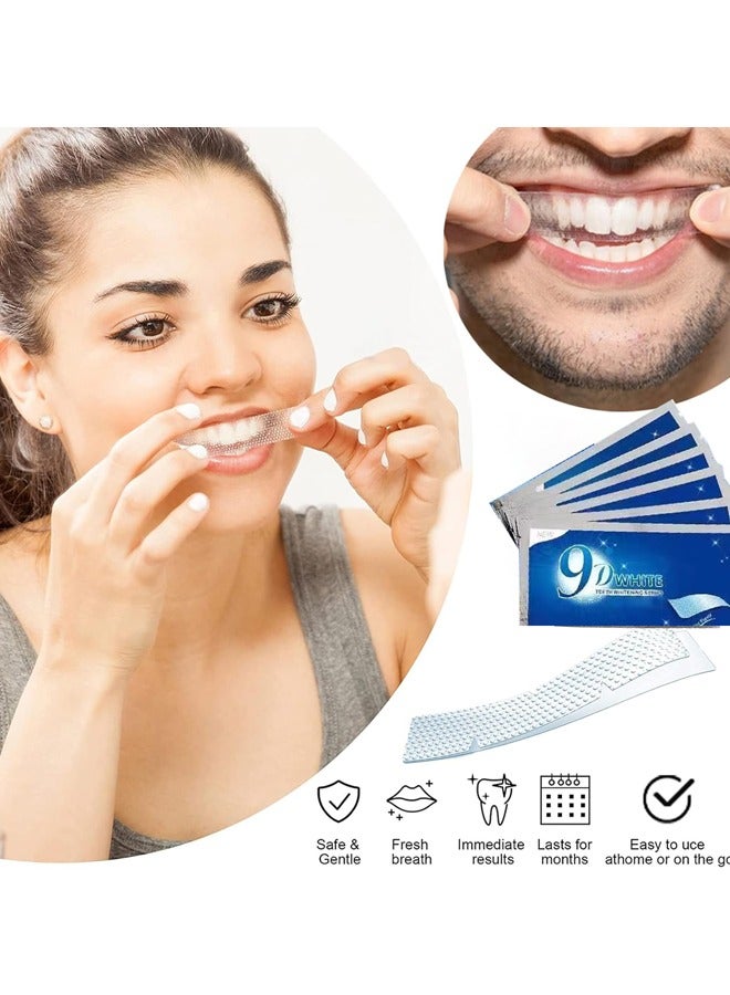 SYOSI Teeth Whitening Strips Flexible Gel Teeth Whitening Kit Smile Whitening Strips for Yellow Teeth Coffee Stains Dark Teeth 14-Pack 28 Tablets  - Image 2