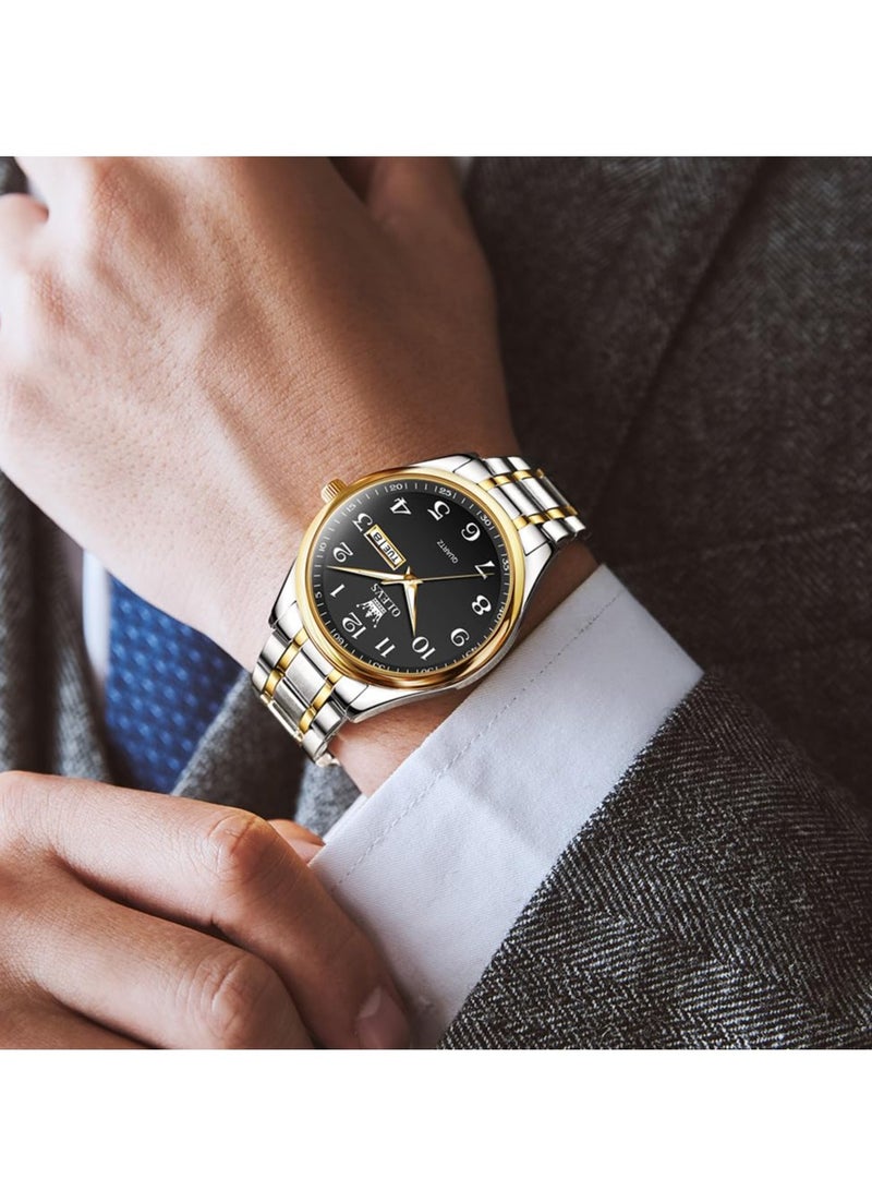 OLEVS Men's Waterproof Stainless Steel Analog Quartz Watch5567 - Image 3