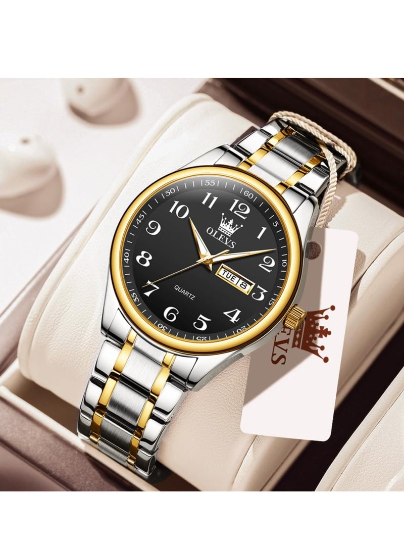 OLEVS Men's Waterproof Stainless Steel Analog Quartz Watch5567 - Image 4