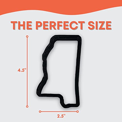 Bundle of Fun Mississippi State Cookie Cutter with Easy to Push Design (4 inch) - Image 3