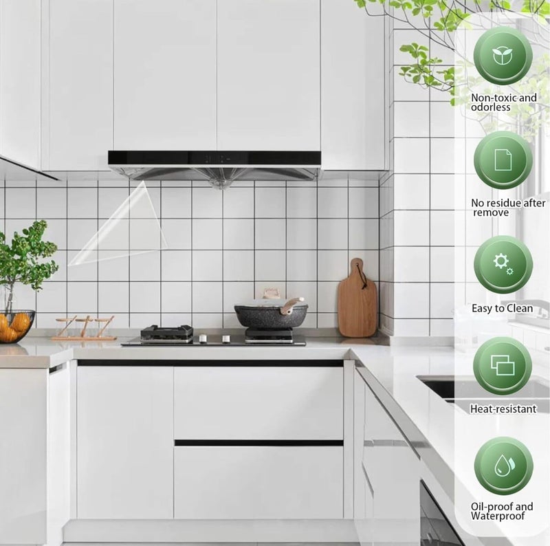 WISDOM Clear Film Protective Waterproof Liners Drawers Kitchen Cabinets (2 Feet X 4 Feet) - Image 2