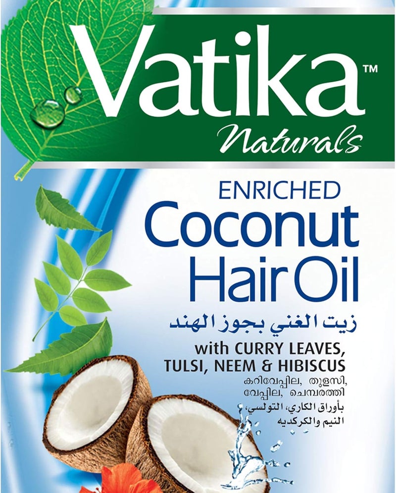 VATIKA زيت جوز الهند المغذي من فاتيكا مع تولسي، نيم وعباد الشمس للشعر الكثيف والداكن - 400 مل - Image 2