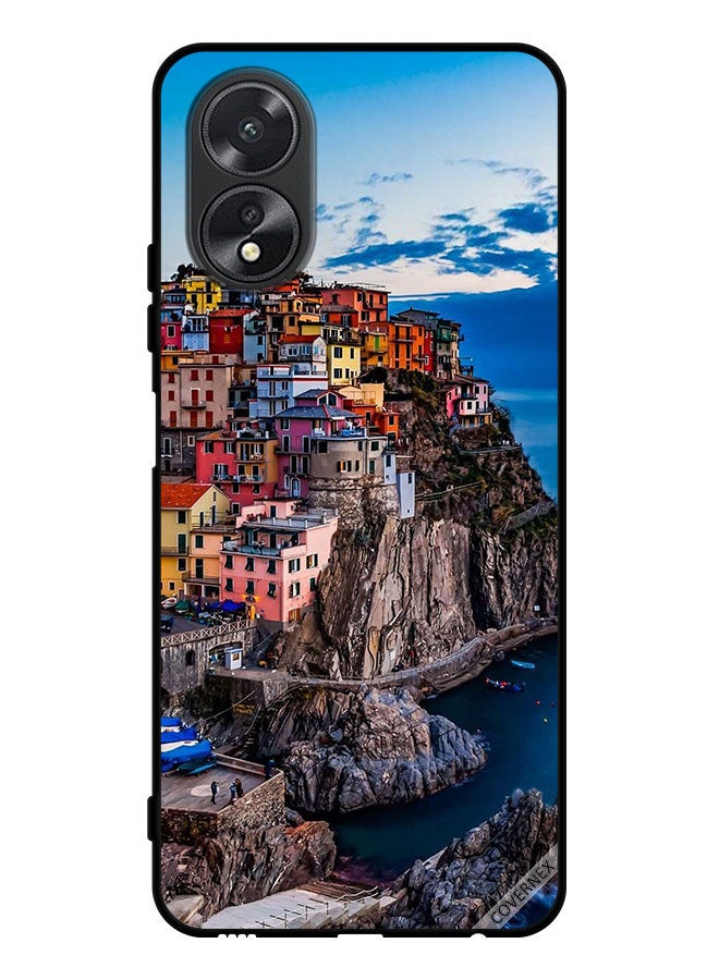 Covernex Protective Case Cover For Oppo A38 Colorful Houses On The Sea - Image 1