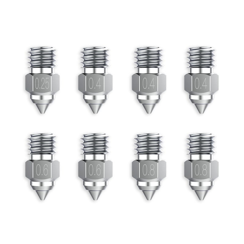 Creality 3D 3D Printer Nozzle: Copper Alloy 8-Piece Kit - 500℃ High Temperature Resistance Uniform Nickel Plating for Creality FDM 3D Printers - Image 5