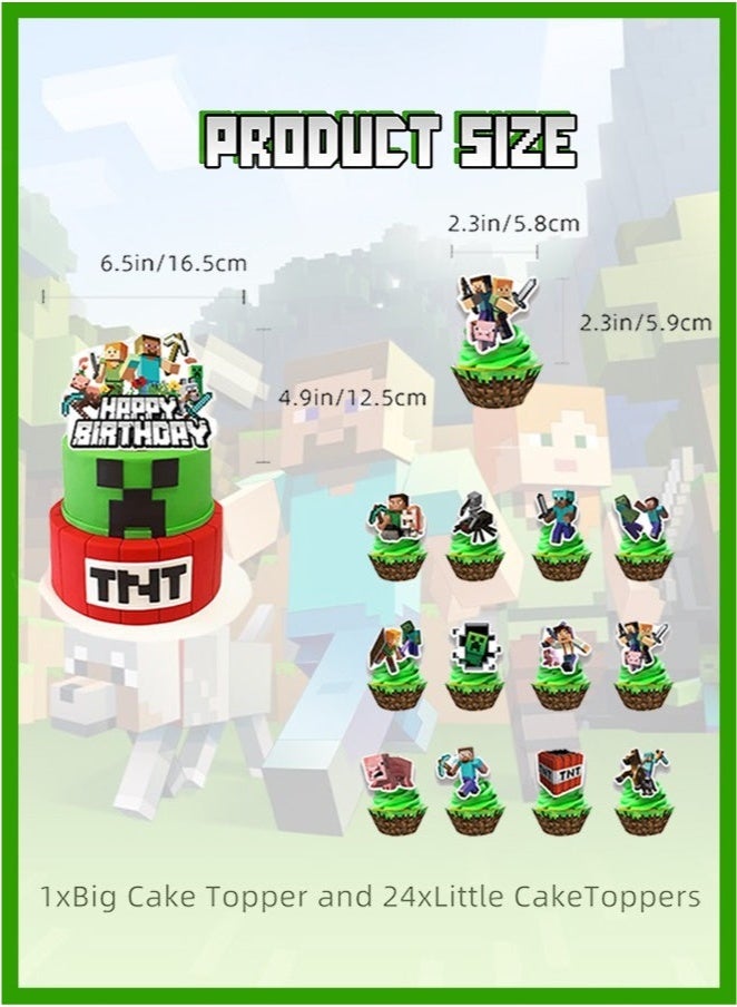 كيلا 42 قطعة من زينة أعياد الميلاد بطابع ماين كرافت لمستلزمات أعياد ميلاد الأطفال، مجموعة زينة الحفلات للفتيات والنساء والرجال والأطفال والرضع - Image 4