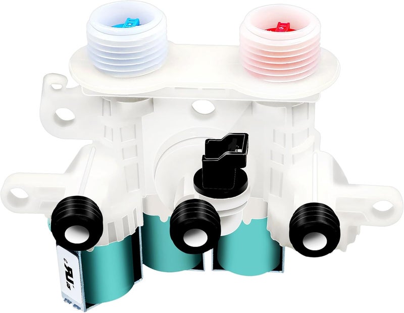 Azdele W11096268 W11220230 Water Inlet Valve OME Compatible with whirlpool & kenmore Washing Machine Replaces W10632527 W10758829 W10853296 W11096268 etc (120V 60Hz) 1 Year Warranty - Image 1