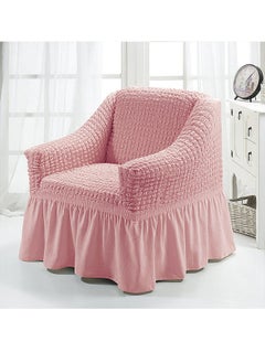 Arabest Sofa Cover Set, 4 piece Multifunctional Sofa Slipcover, Couch Cover Chair Furniture Protector Cover, Washable High Elastic Durable Seersucker Fabric with Skirt, for Living Room (Pink)  - Image 2
