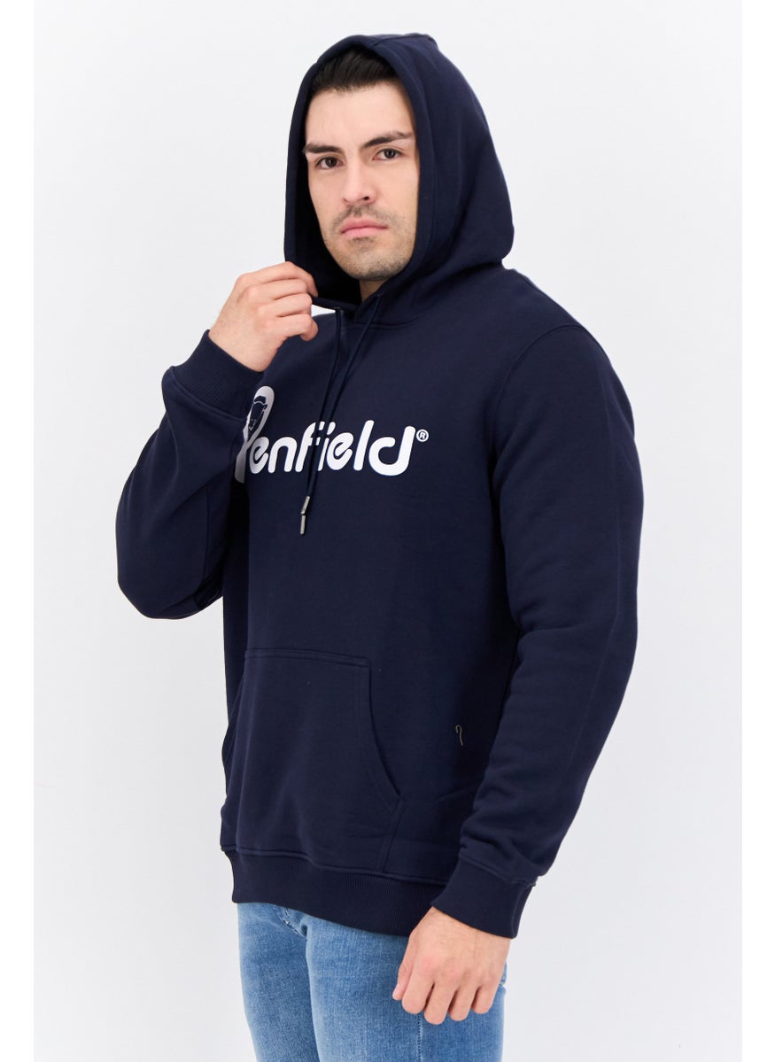 Penfield - Men Hooded Brand Logo Long Sleeve sweatshirts, Navy - Image 1
