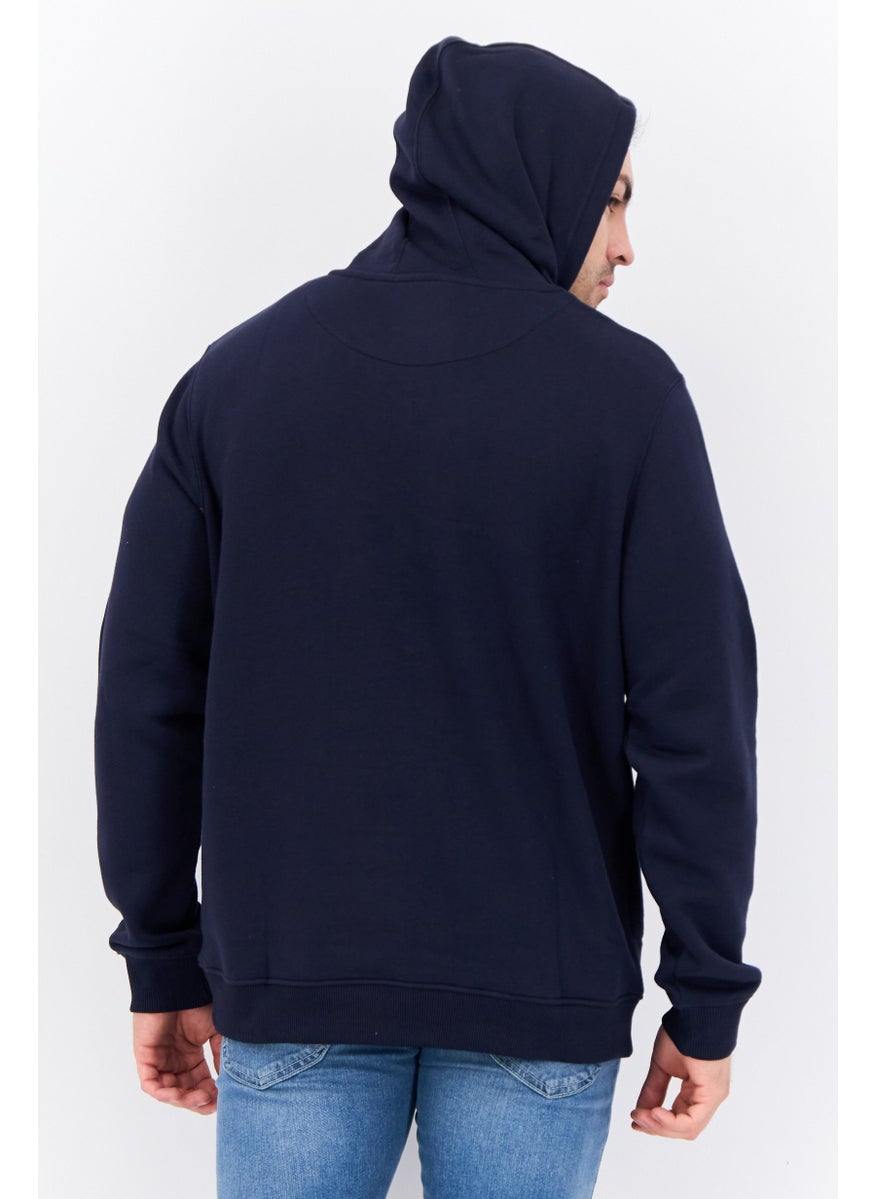 Penfield - Men Hooded Brand Logo Long Sleeve sweatshirts, Navy - Image 1