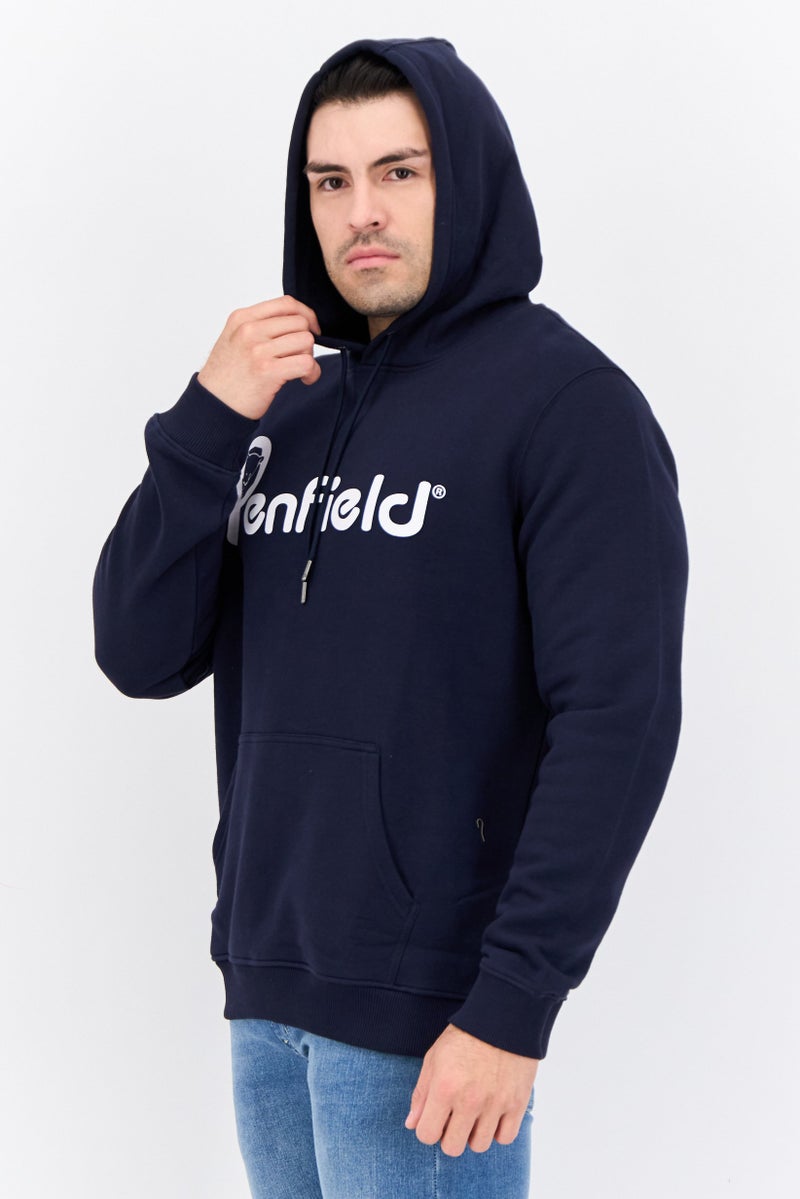 Penfield Men Hooded Brand Logo Long Sleeve sweatshirts, Navy - Image 2
