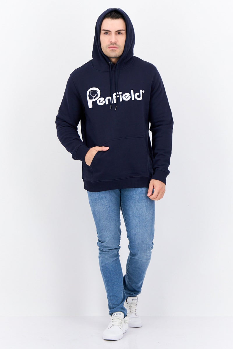 Penfield Men Hooded Brand Logo Long Sleeve sweatshirts, Navy - Image 2