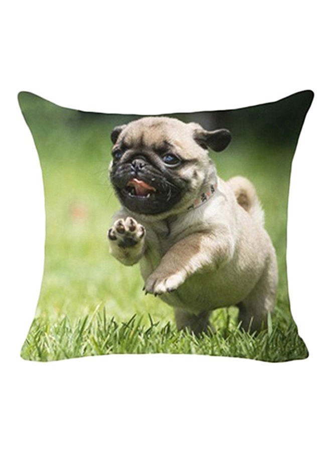 NIBEMINENT Linen Decorative Throw Pillow Cover Green/White/Black 45x45centimeter