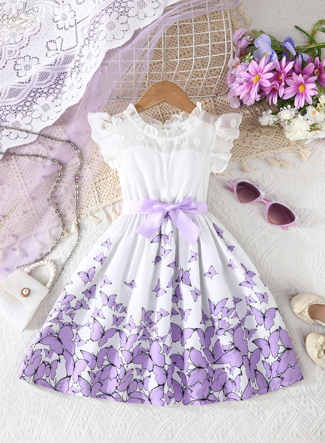Take Two Take Two Butterfly Graphic Print Bow Detail Dress