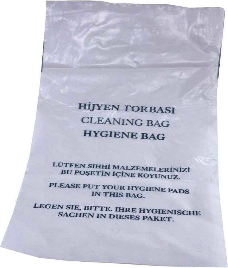 Private Label 1000 Pieces Hotel Toilet Type Bathroom Hygiene Waste Bag Dirty Laundry Bag 