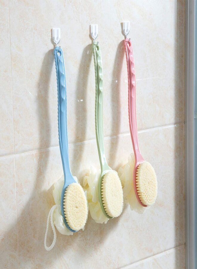 Double-Sided Bathing Brush, 2 in 1 Shower Brush, Long Handle Soft Hair Bath Brush