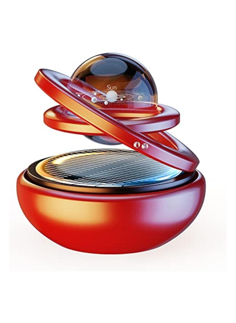 Generic - Solar Powered Air Freshener Only for Car Automatic Rotating Air Freshener Crystal Double Ring - Solar Accessories for Car Dashboard Solar Ring Design - Image 1