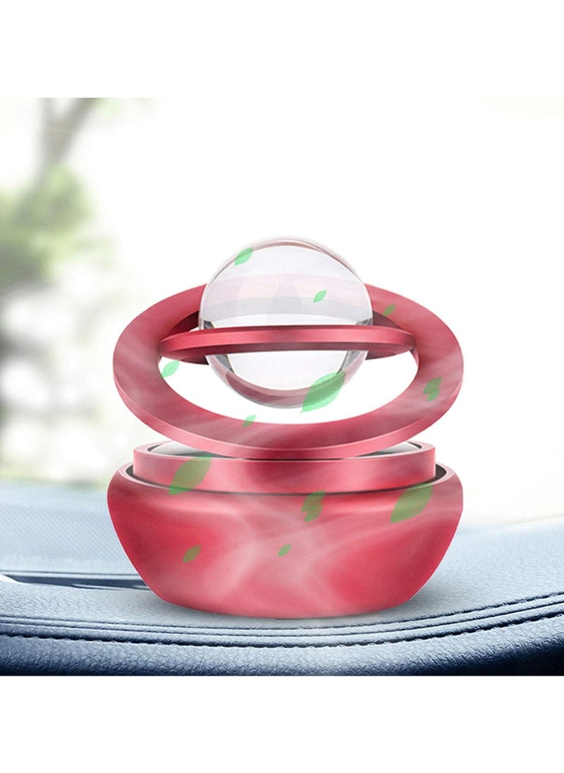Generic - Solar Powered Air Freshener Only for Car Automatic Rotating Air Freshener Crystal Double Ring - Solar Accessories for Car Dashboard Solar Ring Design - Image 1