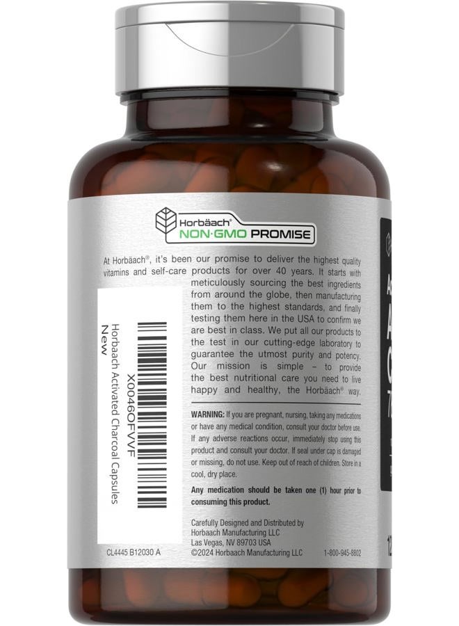 Horbäach 780mg Charcoal Tablets | 120 Capsules | Coconut Shell Activated Carbon | Non-GMO & Gluten Free | Acti-Coal - Image 3