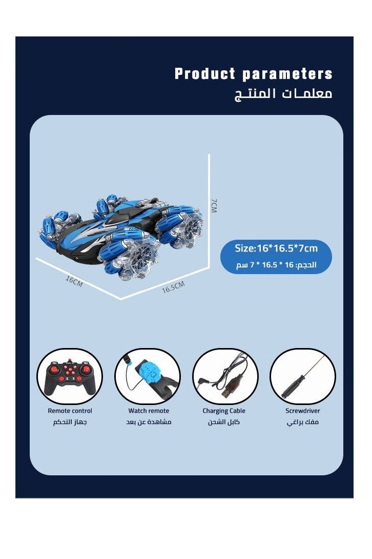 DURKU 2.4 GHz Gesture Sensing RC Stunt Car with Light, Music, and Double Side Drift Function for Kids, Ideal Gift for Ages 8+ - Image 4