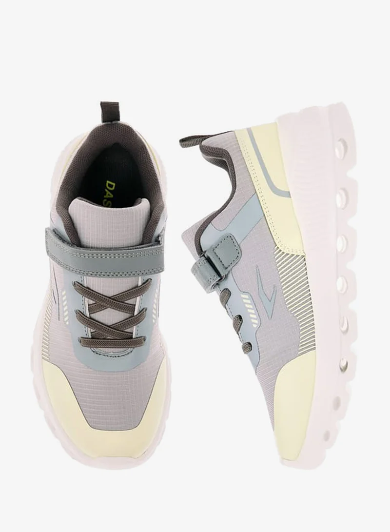 Dash Boys Panelled Sports Shoes with Hook and Loop Closure