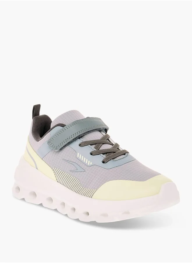 Dash Boys Panelled Sports Shoes with Hook and Loop Closure