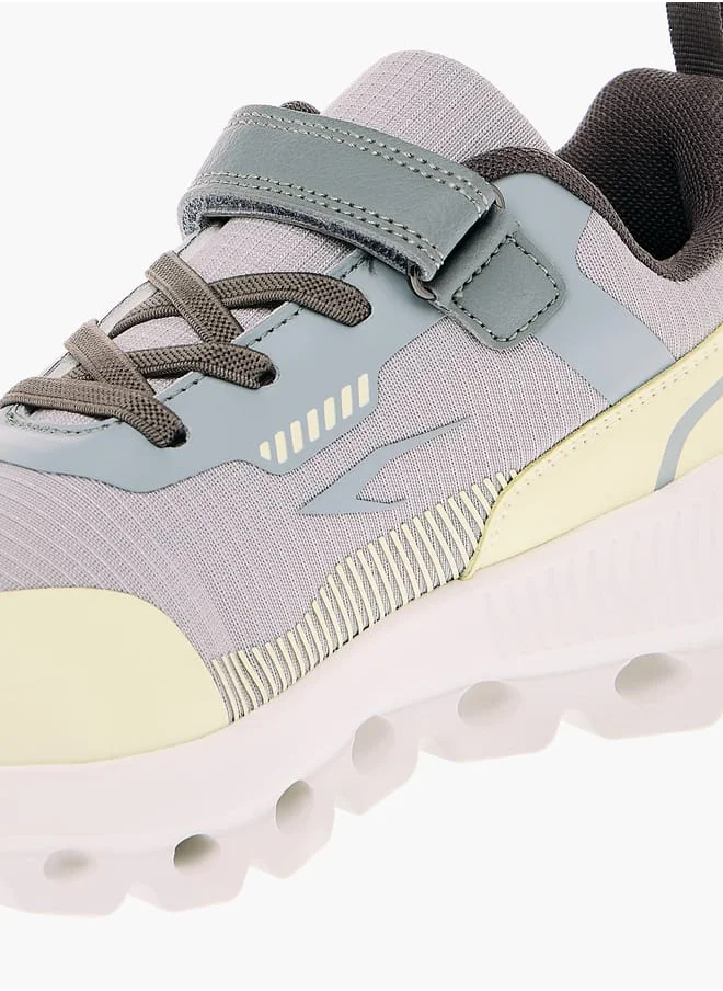 Dash Boys Panelled Sports Shoes with Hook and Loop Closure