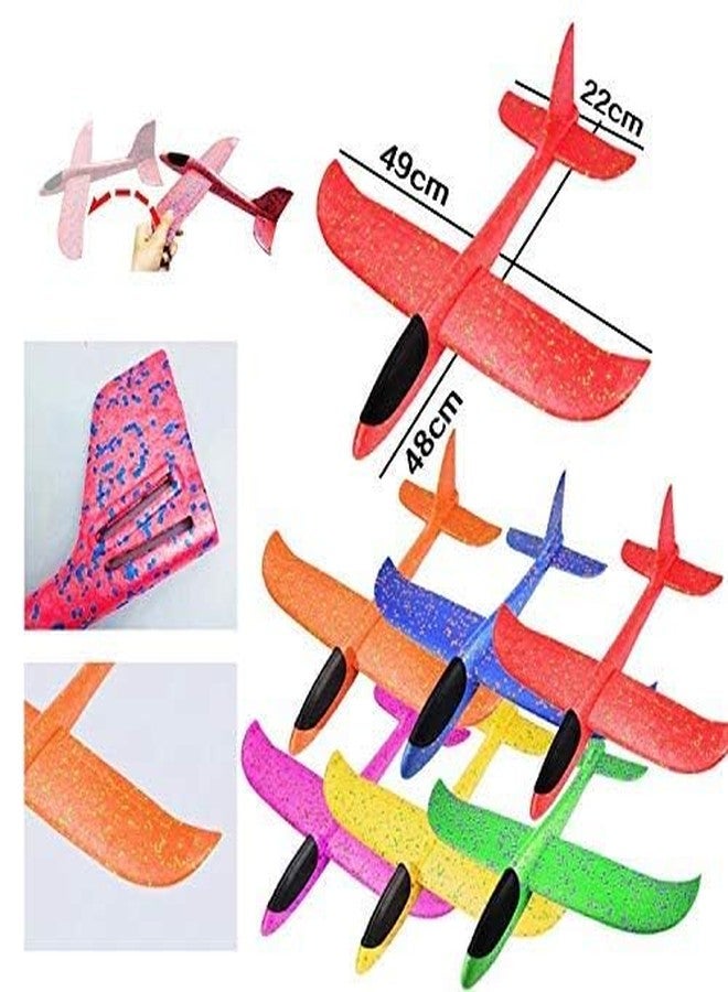 Dhavl Kids Toys Hand Throw Flying Glider Planes Foam Aeroplane Model Party Bag Fillers Flying Glider Plane Toys for Kids Game (Pack of 1-pic) Multi Color(Light) - Image 3