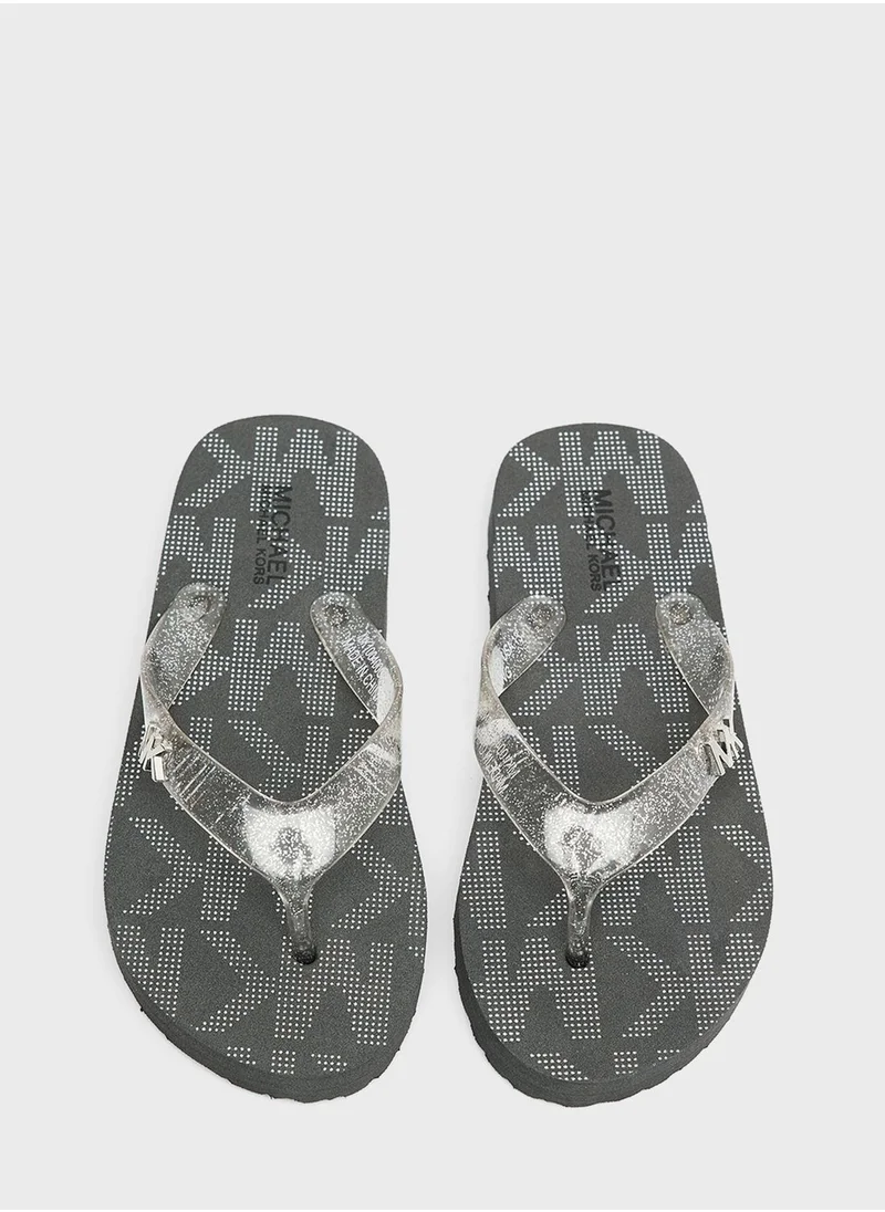 Michael Kors Kids Logo Flip-Flops