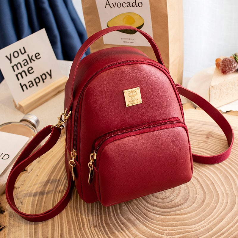 Fashion Korean Style Ladies Backpack Red 