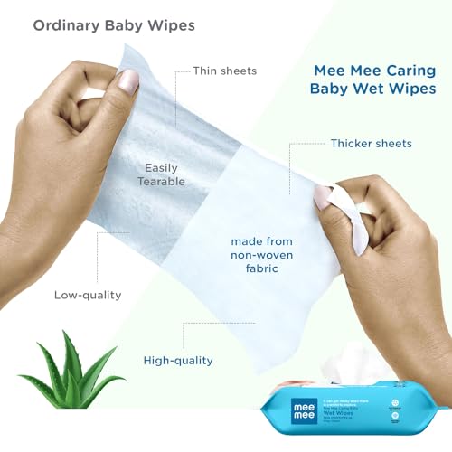 Mee Mee Soft Gentle Baby Wet Wipes (24 Wipes) Pack of 1 | Infused with Aloe Vera and Vitamin E | Paraben & Sulfate Free. - Image 2