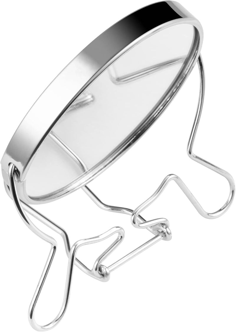 Double-sided vanity mirror with stainless steel stand – ideal for bathroom and makeup (Size 7) - Image 3