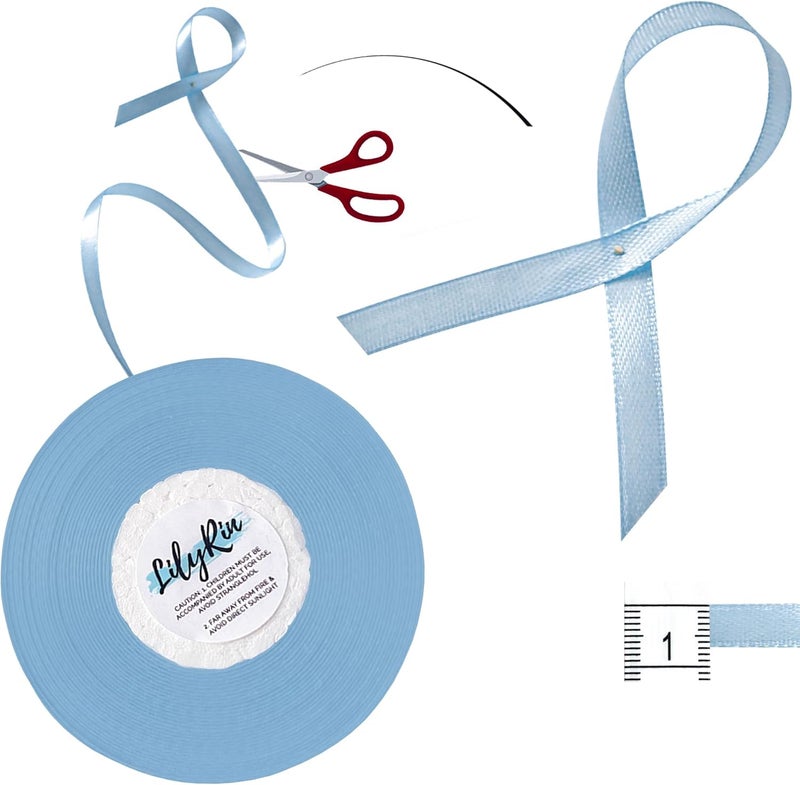 LilyRin Light Blue Ribbon 1/4 Inches 36 Yards Satin Roll Perfect for Art, Wedding, Wreath, Baby Shower, Packing Birthday, DIY Hair Accessories Scrapbooking Wrapping Christmas Other Projects Sky Color - Image 4