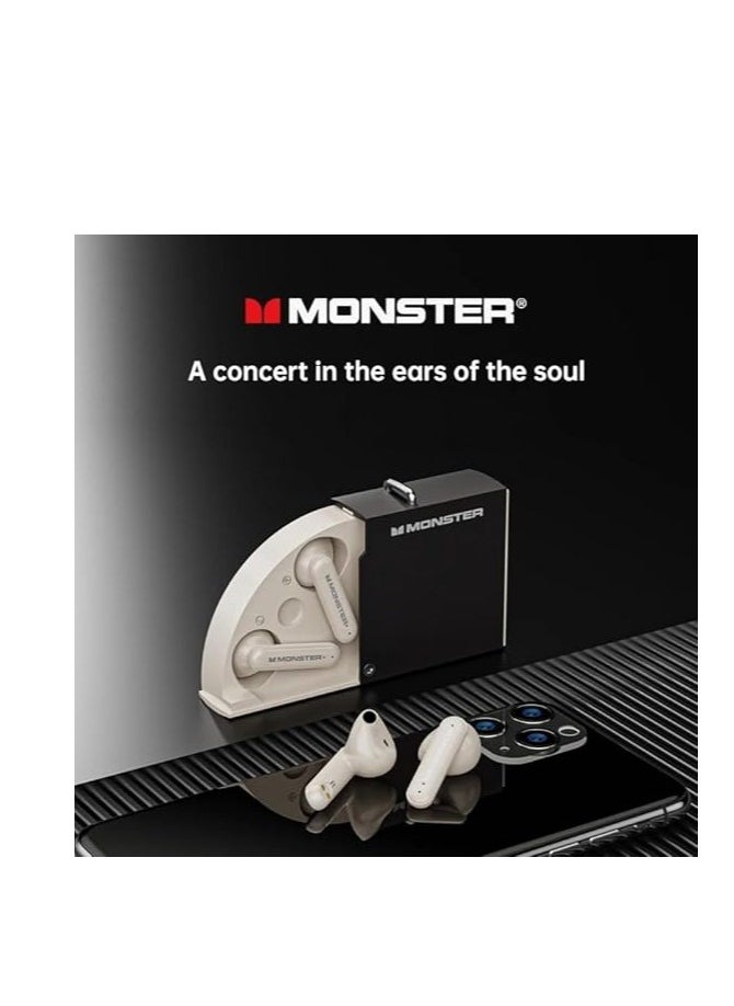 Monster - Original Monster XKT17 Gaming Headset TWS Wireless Bluetooth Earphones Sport Earbuds Noise Reduction Low Latency Headphones Mic, black - Image 1