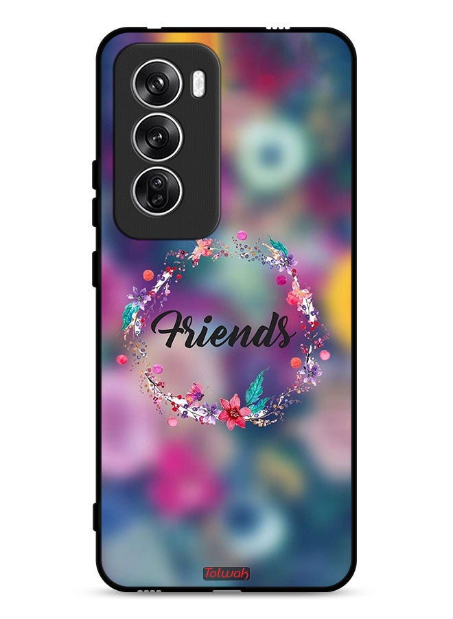 Tolwak Oppo Reno12 5G Protective Case Cover Friends In Flowers Ring Art - Image 1