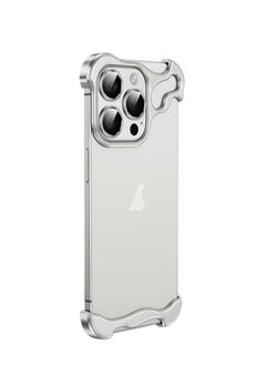 General For iPhone 15promax/15pro/15plus/15 Shaped True Frameless Metal Corner Pad Phone Case Drop Proproof 15Promax/15Pro/15plus/15 Case 