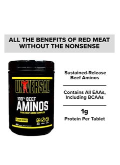 UNIVERSAL NUTRITION 100% Beef Aminos Supplement Pure Beef Amino Complex 400 Tablets  - Image 2