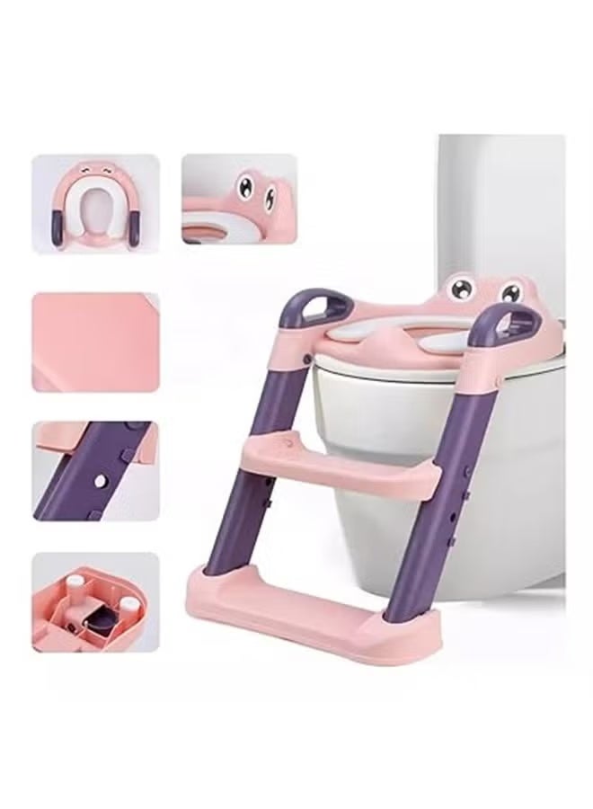 COYO Foldable Toilet Training Seat With Adjustable Step Stool Ladder - Image 4