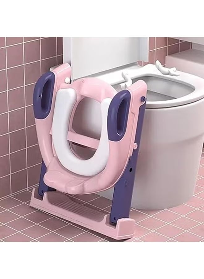 COYO Foldable Toilet Training Seat With Adjustable Step Stool Ladder - Image 3