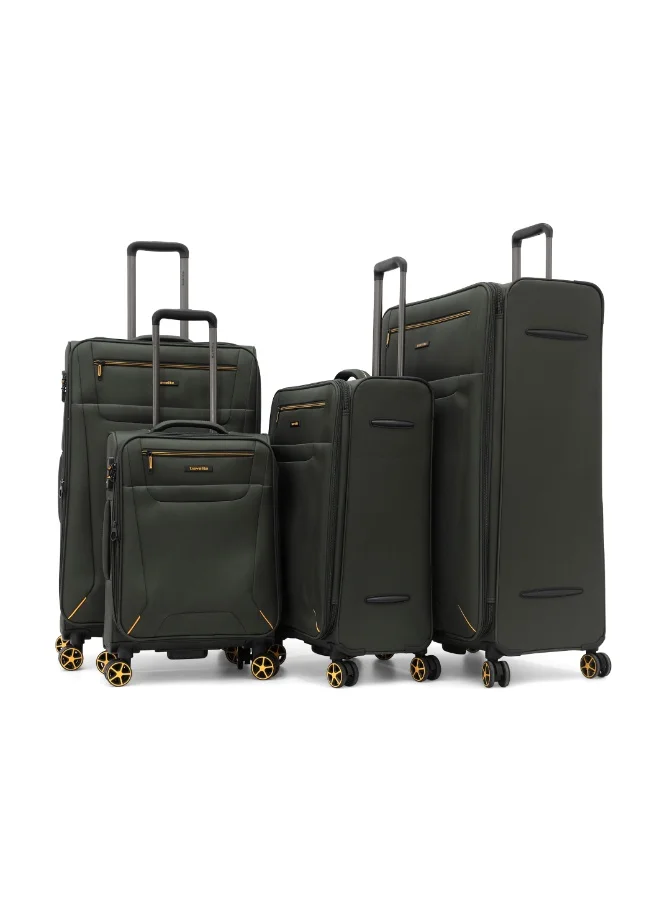 Travelite Travelite Softside Luggage Trolley Bag 4 pcs Set,Green