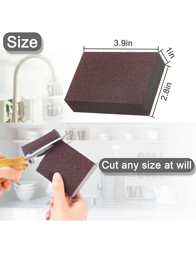 8pc Carborundum Sponge Nano Emery Sponges Caspian Stone Pot Clean Brush Rust Eraser Grit Scouring Pads Pot Cleaning Pads with Carborundum Washing Kitchen Cleaner Tool(thickness-1inch)  - Image 4