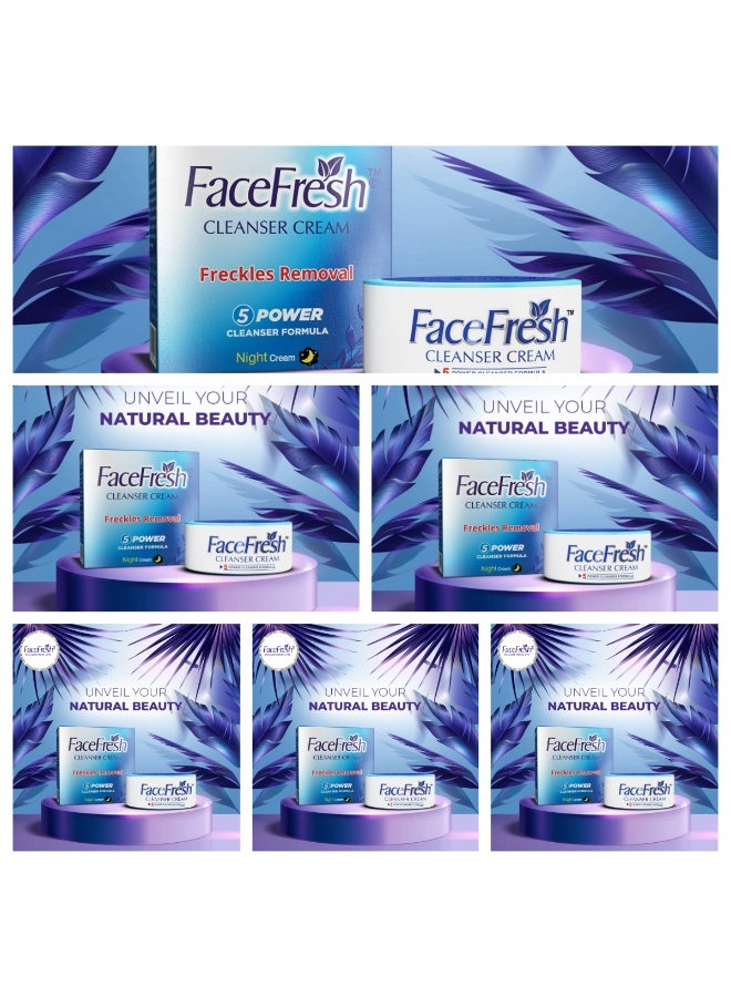 Face Fresh Cleanser Cream Freckles Removal 6 Pcs - Image 1
