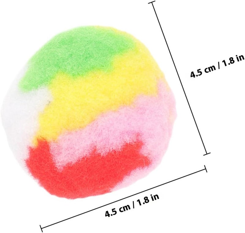 Alasum 4pcs Colorful Cat Plush Fuzzy Ball Interactive Scratching Balls for Indoor Cats and Kittens Pet Entertainment - Image 2